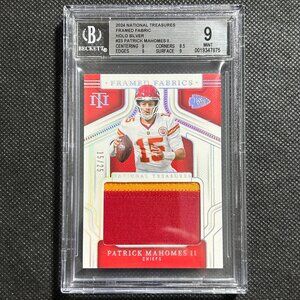 Patrick Mahomes II 2024 Panini National Treasures JERSEY MATCH 15/25 BGS 9 MINT